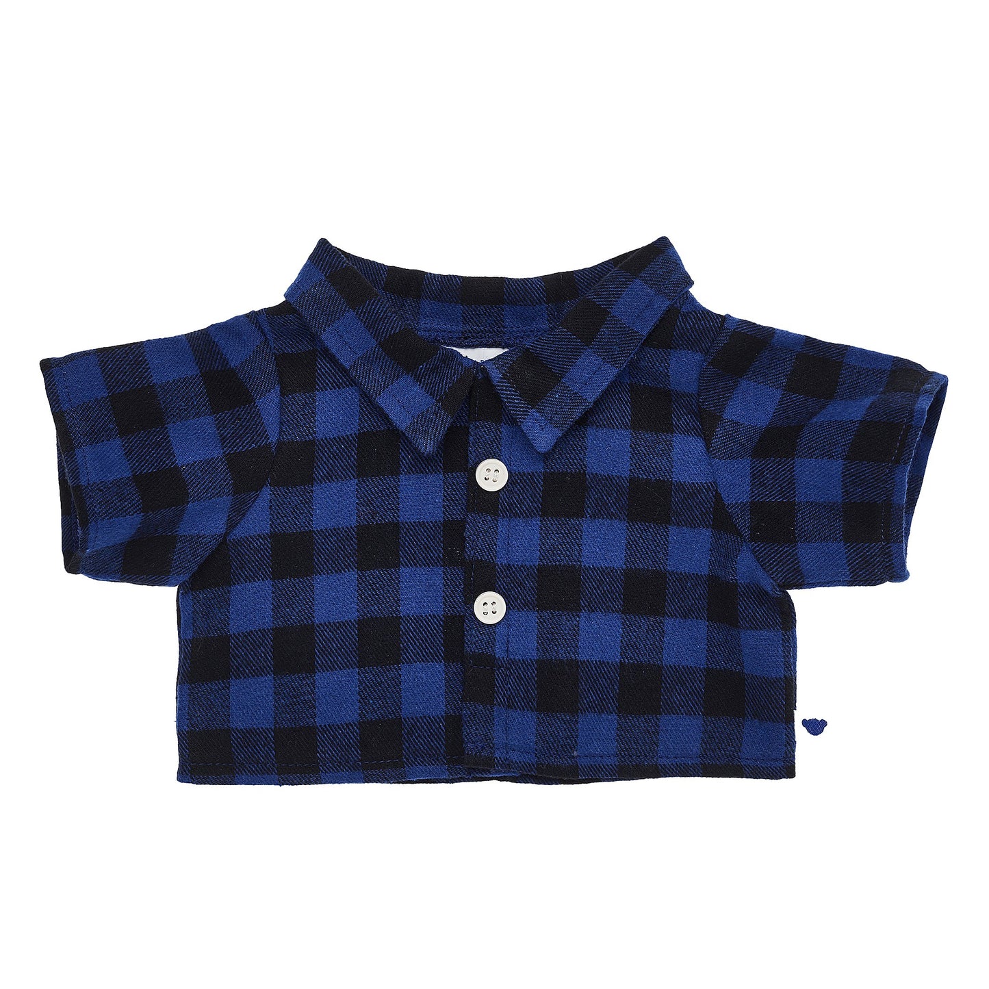 Camisa A Cuadros Negro/Azul Build-A-Bear