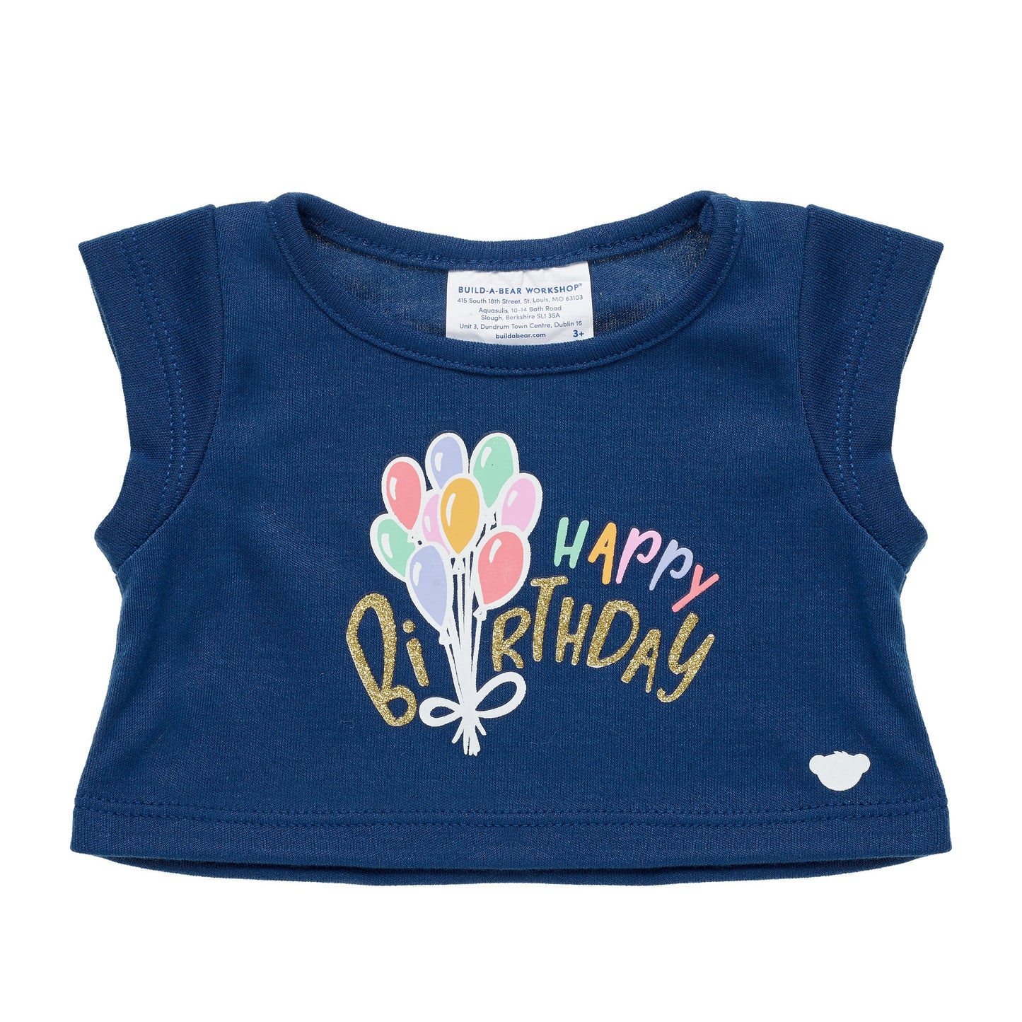 Polera Cumpleaños Azul Con Globos Build-A-Bear