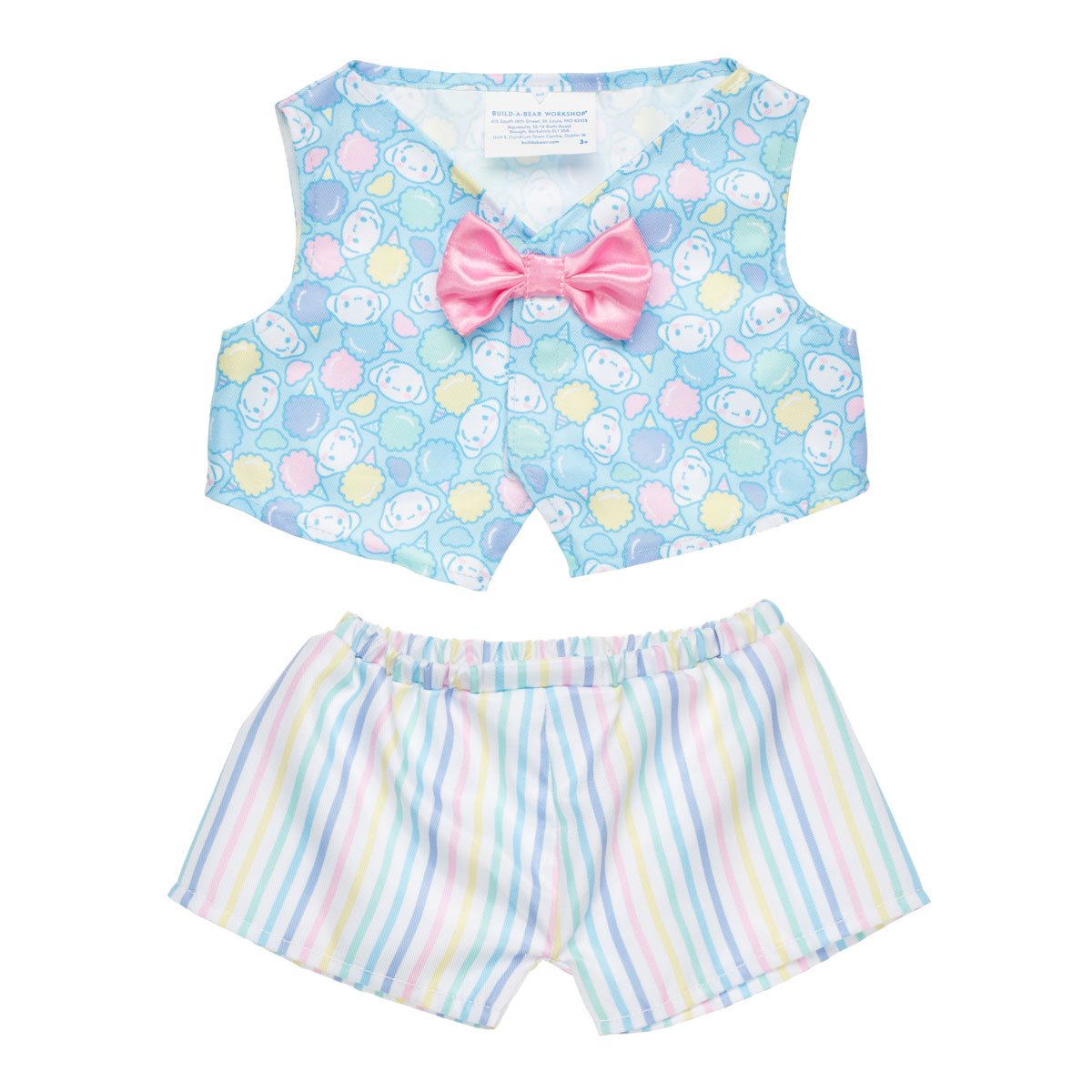 Set Pantalón más Vest Pastel Cinnamoroll Sanrio Build-A-Bear