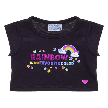 Polera Negra Arcoiris Build-A-Bear