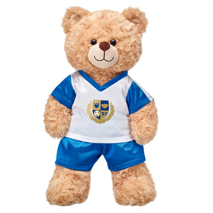 Uniforme Futbol Azul Con Blanco Build-A-Bear