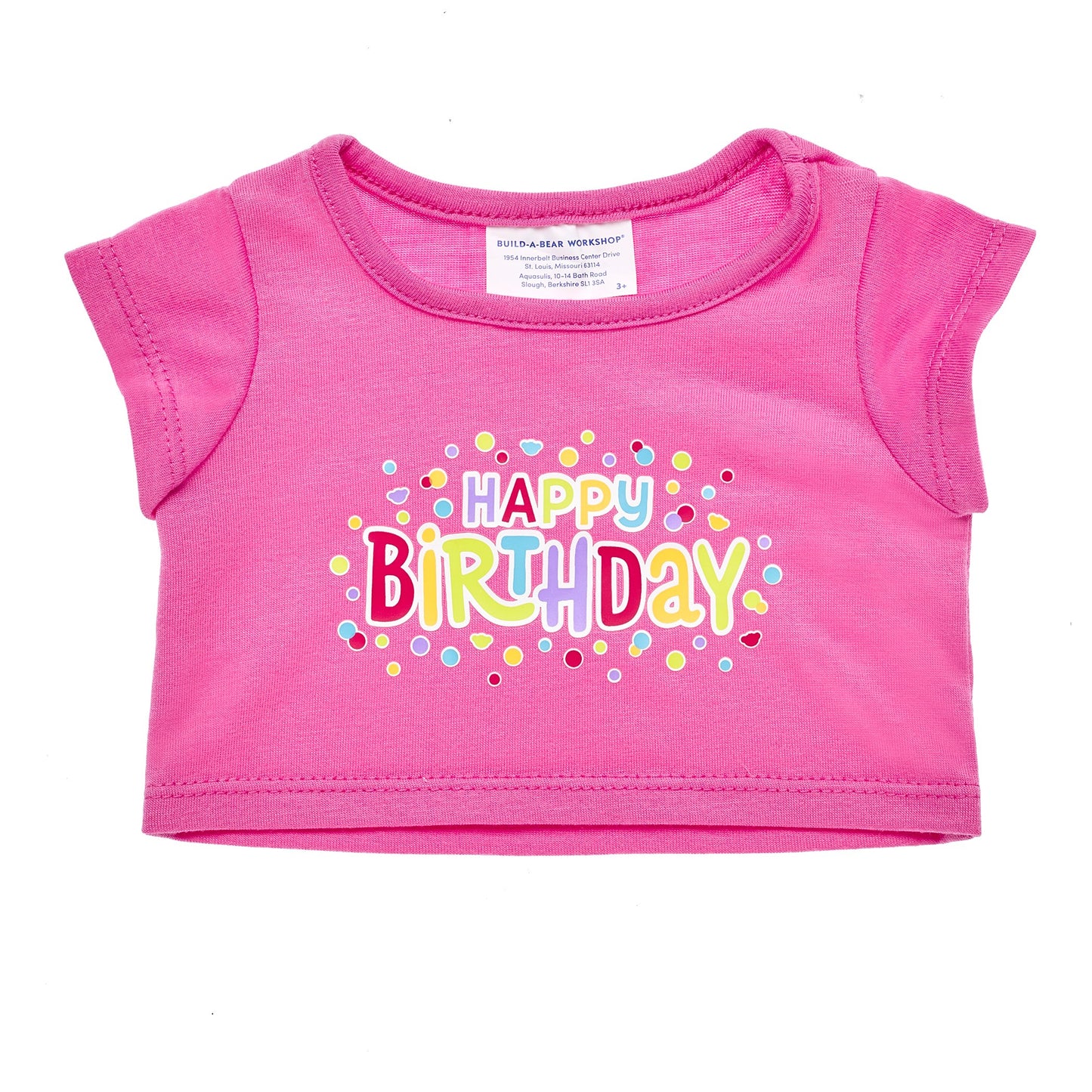 Polera Cumpleaños Rosada V2 Build-A-Bear