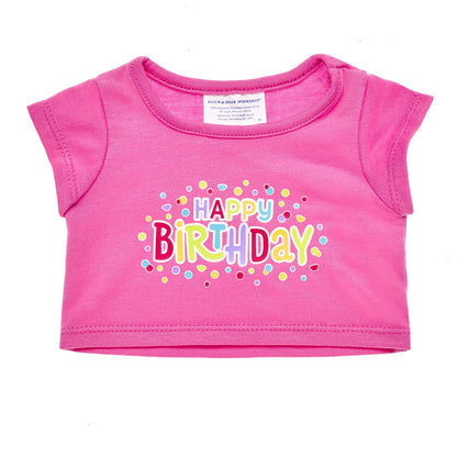 Polera Cumpleaños Rosada V2 Build-A-Bear