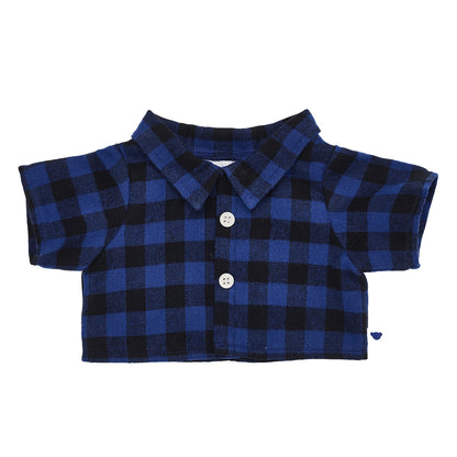 Camisa A Cuadros Negro/Azul Build-A-Bear