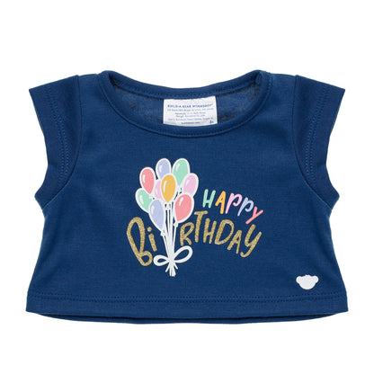 Polera Cumpleaños Azul Con Globos Build-A-Bear