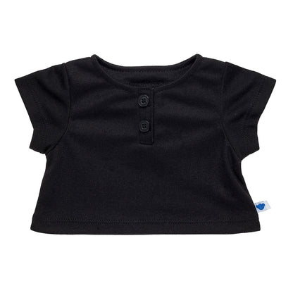 Polera Negra Con Botones Build-A-Bear