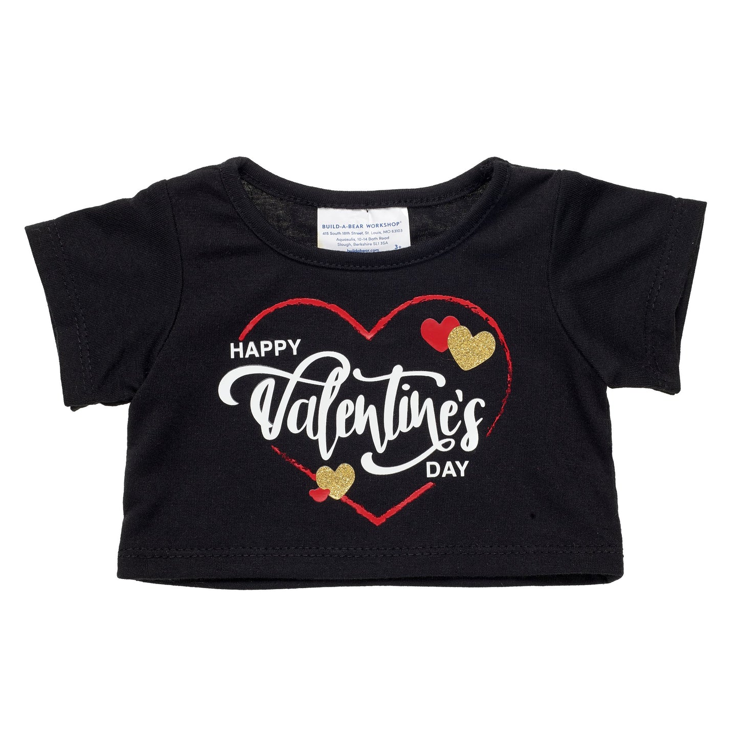 Polera Negra Hpy Vday Build-A-Bear