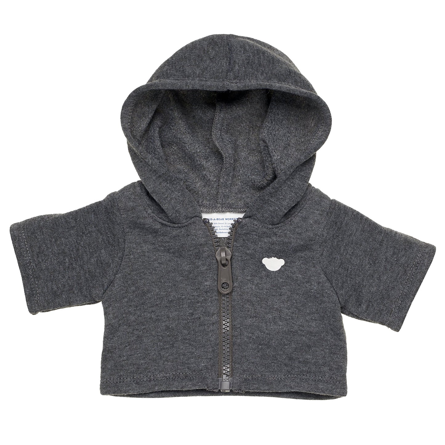 Poleron Cierre Gris Oscuro Build-A-Bear