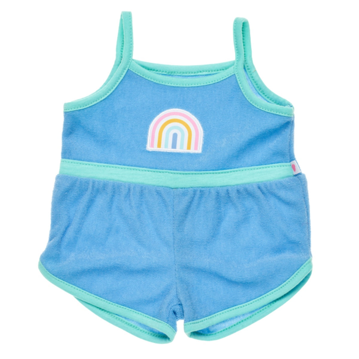 Enterito Arcoiris Toalla Celeste Build-A-Bear