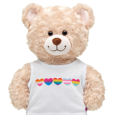 Musculosa Blanca Con Corazones Build-A-Bear